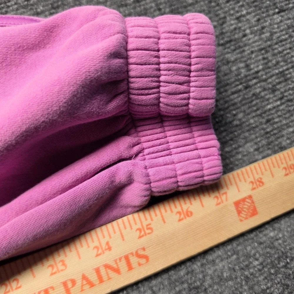 Adidas Girls Joggers XL 16 Pink Fleece Sweatpants 3-Stripes Athletic Pants